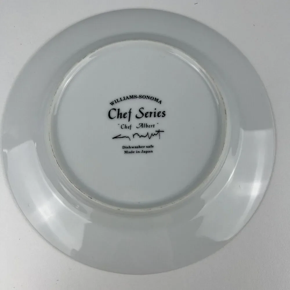 CHEF SERIES Salad Dessert Plate Williams Sonoma Guy Buffet “Chef Albert”